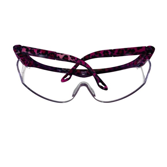 Pink Leopard Safety Glasses Glam Protective Eyewear Healthcare Workshop Fitness - Picture 4 of 5